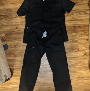 WonderWink Black Scrub Set